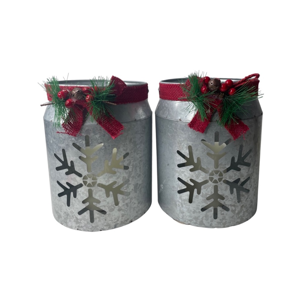 SALE - Rustic Christmas Lanterns Decor